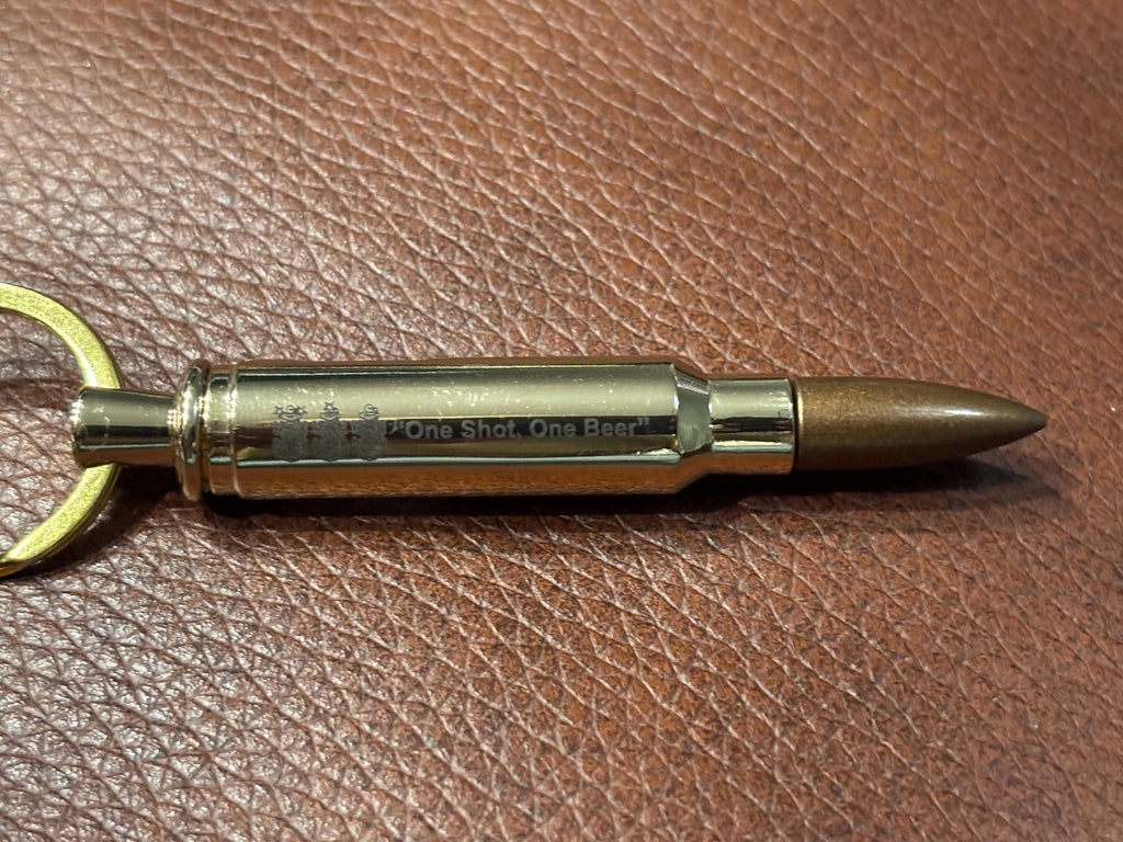 One Shot, One Beer Bullet bottle opener
