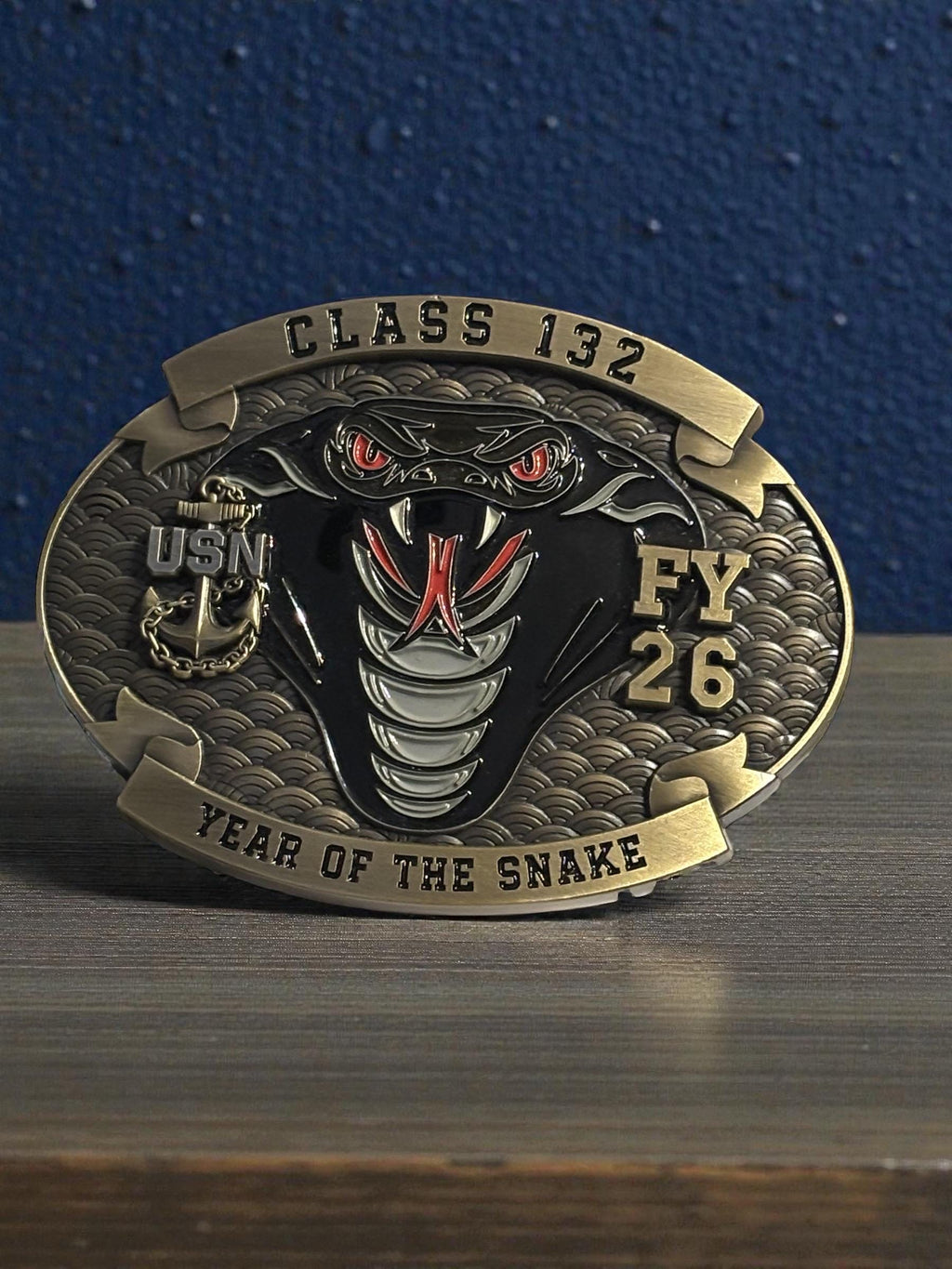Navy Chief class 132 FY-26 Belt Buckle