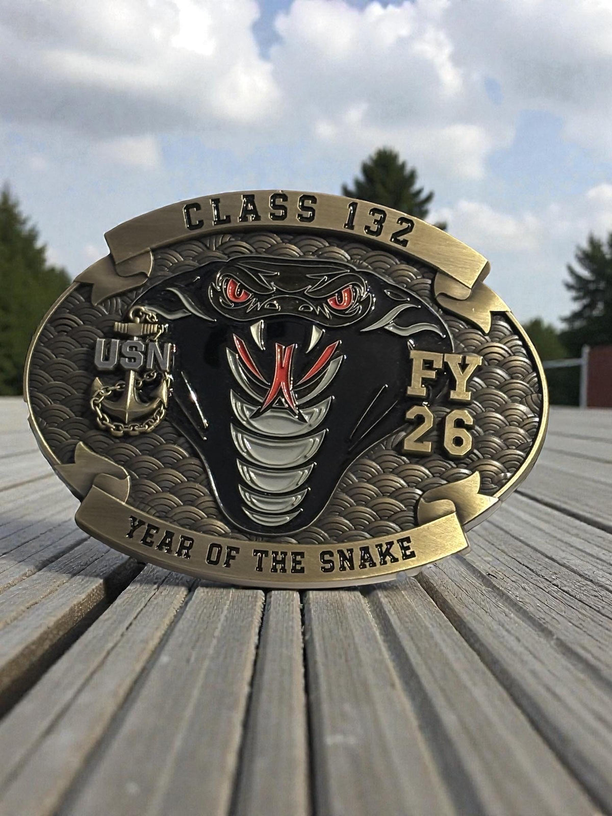 Navy Chief class 132 FY-26 Belt Buckle